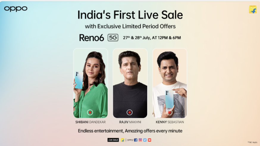 OPPO announces India’s first Live sale with Reno6 5G