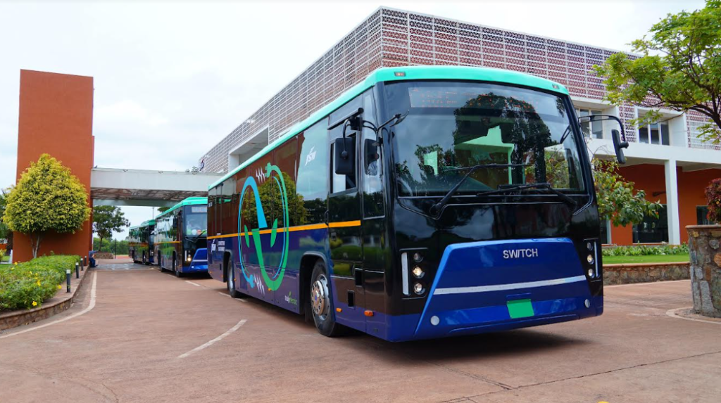 Switch mobility partners with JSW to introduce electric buses for employee transportation