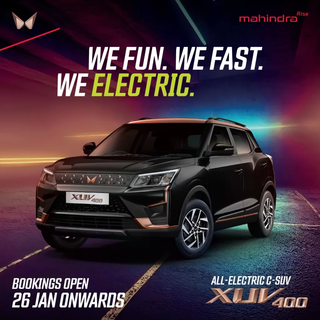 Mahindra launches its first C-Segment Electric SUV, the fun and fast XUV400; Starting at INR 15.99 Lakh