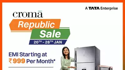 Croma celebrates Republic Day with Great deals on TV, Refrigerators, AC,Washing machines, Mobile Phones, Laptops and much more